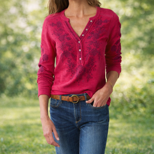 Artisan Floral Embroidered Top